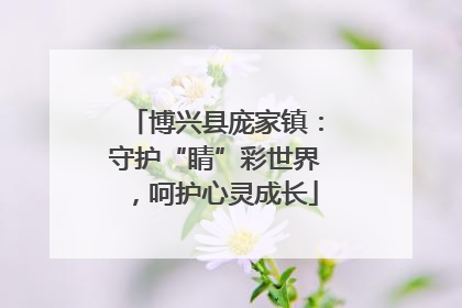 博兴县庞家镇：守护“睛”彩世界，呵护心灵成长