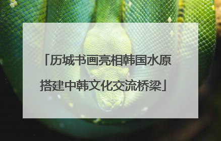 历城书画亮相韩国水原 搭建中韩文化交流桥梁