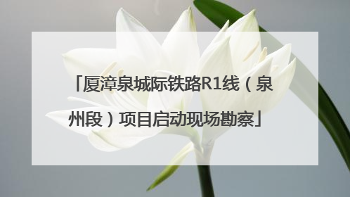 厦漳泉城际铁路R1线（泉州段）项目启动现场勘察