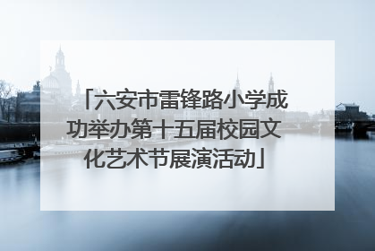 六安市雷锋路小学成功举办第十五届校园文化艺术节展演活动
