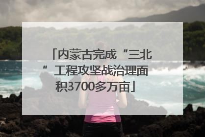内蒙古完成“三北”工程攻坚战治理面积3700多万亩