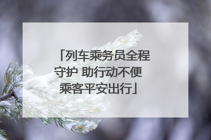列车乘务员全程守护 助行动不便乘客平安出行
