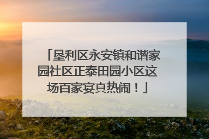 垦利区永安镇和谐家园社区正泰田园小区这场百家宴真热闹！