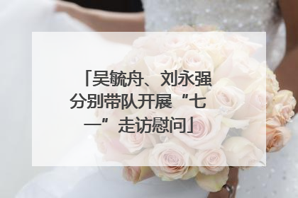 吴毓舟、刘永强分别带队开展“七一”走访慰问