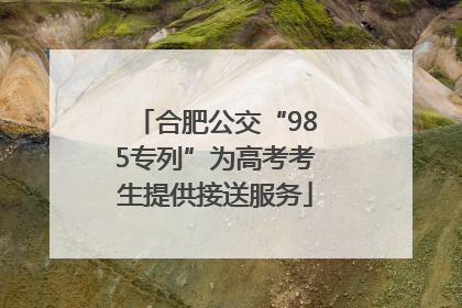 合肥公交“985专列”为高考考生提供接送服务