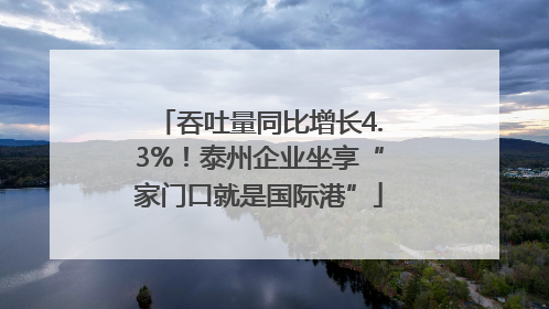 吞吐量同比增长4.3%！泰州企业坐享“家门口就是国际港”