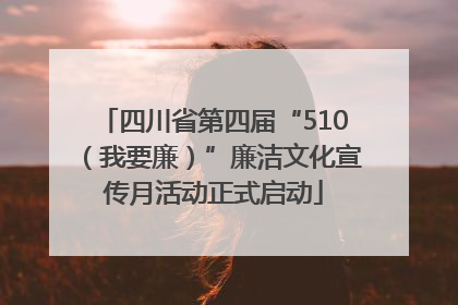 四川省第四届“510（我要廉）”廉洁文化宣传月活动正式启动