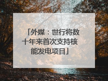 外媒：世行将数十年来首次支持核能发电项目