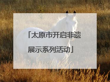 太原市开启非遗展示系列活动