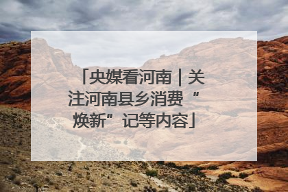 央媒看河南｜关注河南县乡消费“焕新”记等内容