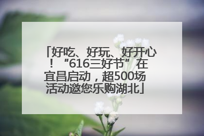 好吃、好玩、好开心！“616三好节”在宜昌启动，超500场活动邀您乐购湖北