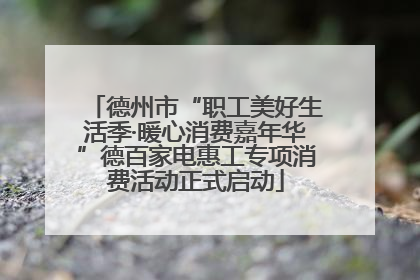 德州市“职工美好生活季·暖心消费嘉年华”德百家电惠工专项消费活动正式启动