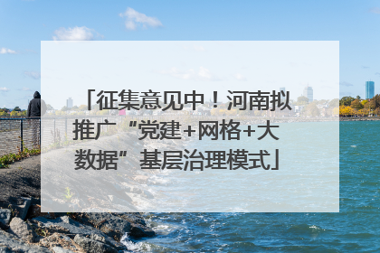征集意见中！河南拟推广“党建+网格+大数据”基层治理模式