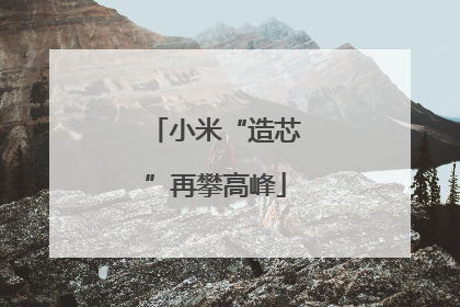 小米“造芯”再攀高峰