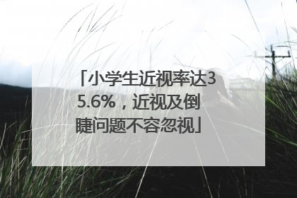 小学生近视率达35.6%，近视及倒睫问题不容忽视
