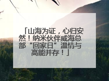 山海为证，心归安然！纳米伙伴威海总部“回家日”温情与高能并存！