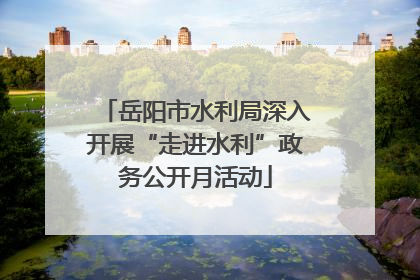 岳阳市水利局深入开展“走进水利”政务公开月活动