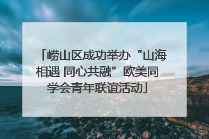 崂山区成功举办“山海相遇 同心共融”欧美同学会青年联谊活动