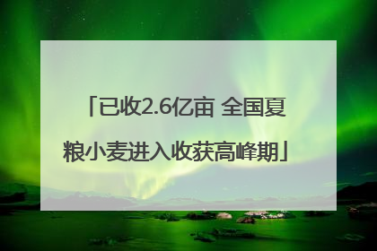 已收2.6亿亩 全国夏粮小麦进入收获高峰期