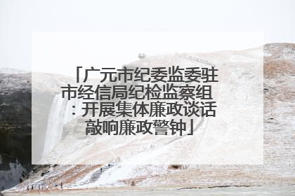 广元市纪委监委驻市经信局纪检监察组：开展集体廉政谈话 敲响廉政警钟