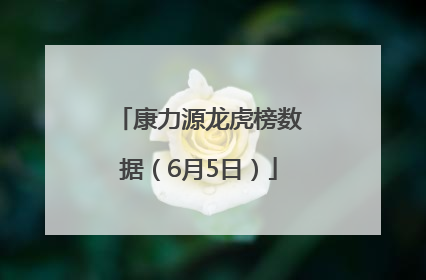 康力源龙虎榜数据（6月5日）