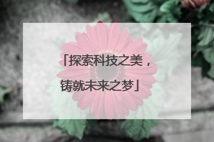 探索科技之美，铸就未来之梦