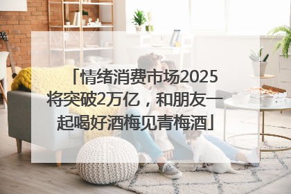 情绪消费市场2025将突破2万亿，和朋友一起喝好酒梅见青梅酒