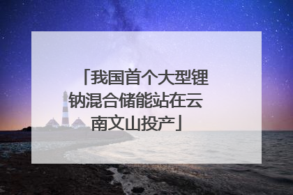 我国首个大型锂钠混合储能站在云南文山投产
