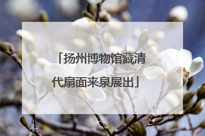 扬州博物馆藏清代扇面来泉展出