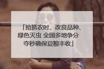 抢抓农时、改良品种、绿色灭虫 全国多地争分夺秒确保夏粮丰收