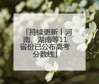 持续更新︱河南、湖南等11省份已公布高考分数线