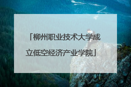 柳州职业技术大学成立低空经济产业学院