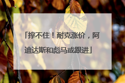 撑不住！耐克涨价，阿迪达斯和彪马或跟进