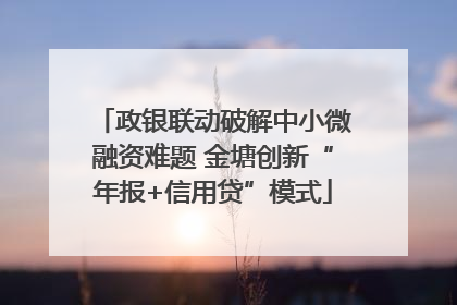 政银联动破解中小微融资难题 金塘创新“年报+信用贷”模式