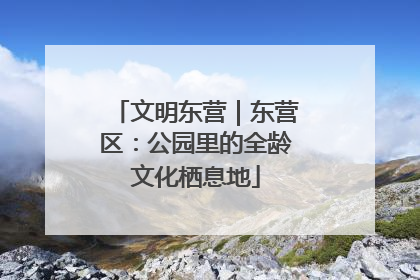 文明东营｜东营区：公园里的全龄文化栖息地