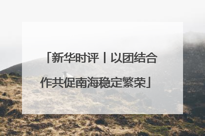 新华时评丨以团结合作共促南海稳定繁荣