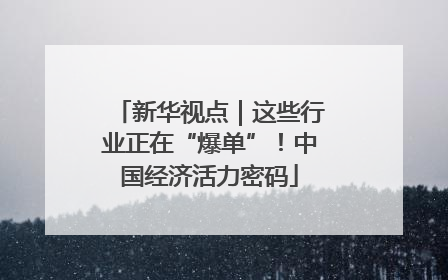 新华视点｜这些行业正在“爆单”！中国经济活力密码