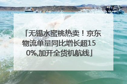 无锡水蜜桃热卖！京东物流单量同比增长超150%,加开全货机航线