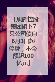 旭辉控股集团旗下7只公司债自6月3日起停牌，本金额超100亿元