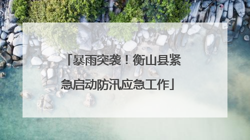 暴雨突袭！衡山县紧急启动防汛应急工作