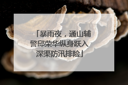 暴雨夜，通山辅警邱荣华纵身跃入深渠防汛排险