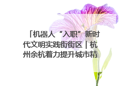 机器人“入职”新时代文明实践街街区｜杭州余杭着力提升城市精细化智能化管理水平
