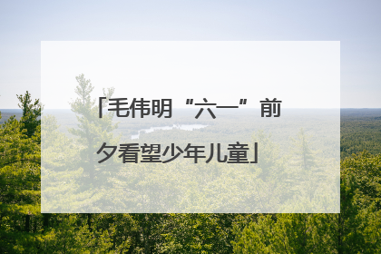 毛伟明“六一”前夕看望少年儿童