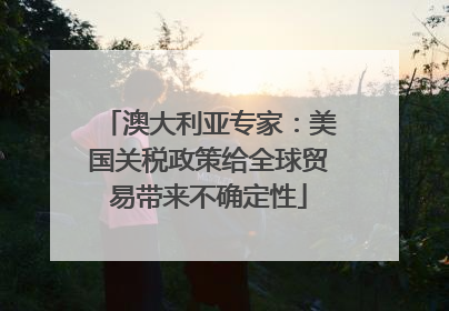 澳大利亚专家：美国关税政策给全球贸易带来不确定性