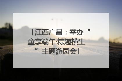 江西广昌：举办“童享端午·粽趣横生”主题游园会