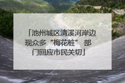 池州城区清溪河岸边现众多“梅花桩” 部门回应市民关切