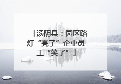 汤阴县：园区路灯“亮了”企业员工“笑了”