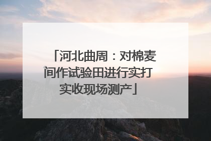 河北曲周：对棉麦间作试验田进行实打实收现场测产