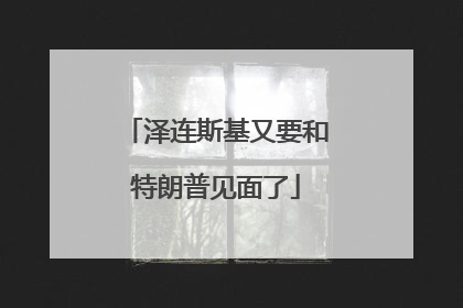 泽连斯基又要和特朗普见面了