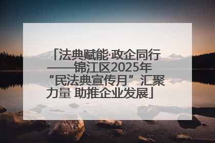 法典赋能·政企同行——锦江区2025年“民法典宣传月”汇聚力量 助推企业发展